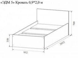 Кровать 900 Эдем-5 в Дегтярске - degtyarsk.ok-mebel.com | фото 3