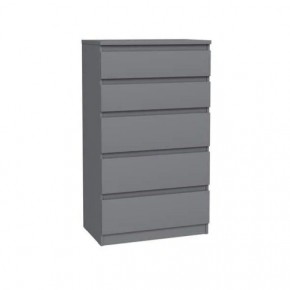 2.03.02.070.4 КАСТОР комод 5 ящиков RU серый в Дегтярске - degtyarsk.ok-mebel.com | фото