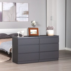 2.03.02.080.4 КАСТОР комод 6 ящиков RU серый в Дегтярске - degtyarsk.ok-mebel.com | фото 3