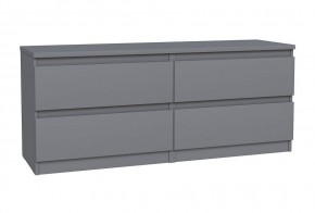 2.03.03.100.4 КАСТОР тумба 4 ящика RU серая в Дегтярске - degtyarsk.ok-mebel.com | фото