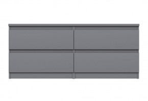 2.03.03.100.4 КАСТОР тумба 4 ящика RU серая в Дегтярске - degtyarsk.ok-mebel.com | фото 2