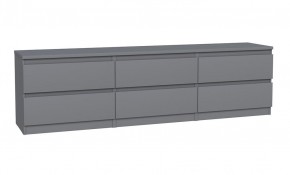 2.03.03.110.4 КАСТОР тумба 6 ящиков RU серая в Дегтярске - degtyarsk.ok-mebel.com | фото