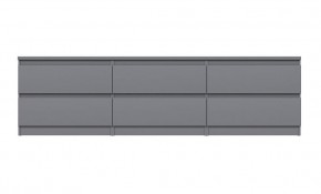 2.03.03.110.4 КАСТОР тумба 6 ящиков RU серая в Дегтярске - degtyarsk.ok-mebel.com | фото 2