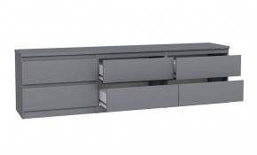 2.03.03.110.4 КАСТОР тумба 6 ящиков RU серая в Дегтярске - degtyarsk.ok-mebel.com | фото 3