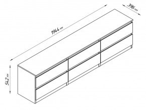 2.03.03.110.4 КАСТОР тумба 6 ящиков RU серая в Дегтярске - degtyarsk.ok-mebel.com | фото 4
