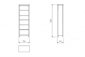 2.08.07.110.1 САГА стеллаж 70 белый RU в Дегтярске - degtyarsk.ok-mebel.com | фото