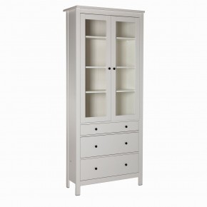 2.08.07.130.1 САГА шкаф с витриной 90 белый RU в Дегтярске - degtyarsk.ok-mebel.com | фото