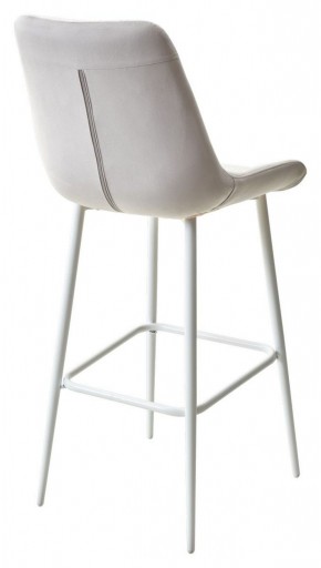 Барный стул ХОФМАН, цвет H-09 Светло-серый, велюр / белый каркас М-City в Дегтярске - degtyarsk.ok-mebel.com | фото 4