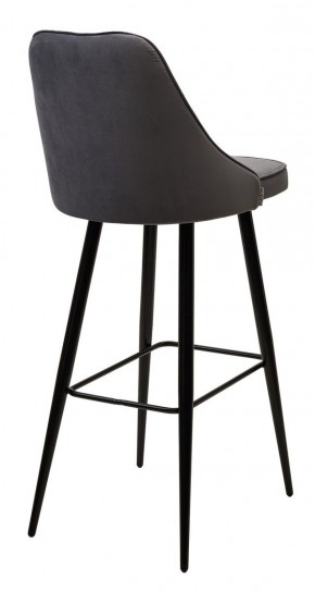 Барный стул NEPAL-BAR СЕРЫЙ #27, велюр/ черный каркас (H=78cm) М-City в Дегтярске - degtyarsk.ok-mebel.com | фото 3