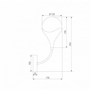 Бра Eurosvet Calyx 60168/1 латунь в Дегтярске - degtyarsk.ok-mebel.com | фото 3