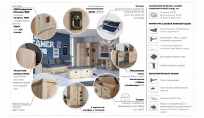 Детская Система Валенсия Комод 5ящ Дуб сонома в Дегтярске - degtyarsk.ok-mebel.com | фото 3