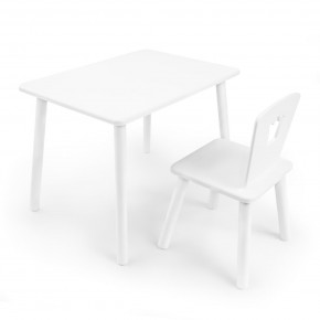 Детский комплект стол и стул «Корона» Rolti Baby (белый/белый, массив березы/мдф) в Дегтярске - degtyarsk.ok-mebel.com | фото