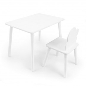 Детский комплект стол и стул «Облачко» Rolti Baby (белый/белый, массив березы/мдф) в Дегтярске - degtyarsk.ok-mebel.com | фото