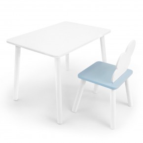 Детский комплект стол и стул «Облачко» Rolti Baby (белый/голубой, массив березы/мдф) в Дегтярске - degtyarsk.ok-mebel.com | фото