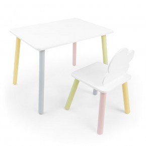 Детский комплект стол и стул «Облачко» Rolti Baby (белый/цветной, массив березы/мдф) в Дегтярске - degtyarsk.ok-mebel.com | фото