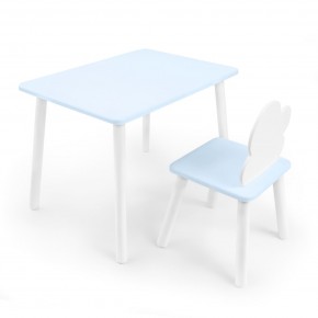 Детский комплект стол и стул «Облачко» Rolti Baby  (голубая столешница/голубое сиденье/белые ножки) в Дегтярске - degtyarsk.ok-mebel.com | фото