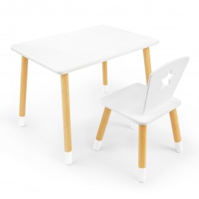 Детский комплект стол и стул «Звезда» Rolti Baby (белый/береза, массив березы/мдф) в Дегтярске - degtyarsk.ok-mebel.com | фото