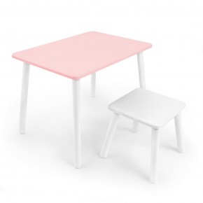 Детский комплект стол и табурет Rolti Baby (розовая столешница/белое сиденье/белые ножки) в Дегтярске - degtyarsk.ok-mebel.com | фото
