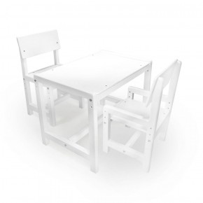 Детский растущий комплект стол и два стула  Я САМ "Лофт" (Белый, Белый) в Дегтярске - degtyarsk.ok-mebel.com | фото