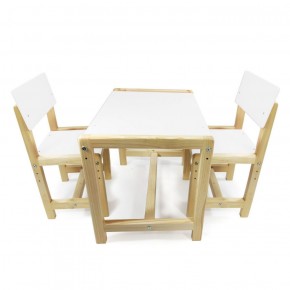 Детский растущий комплект стол и два стула  Я САМ "Лофт" (Белый, Сосна) в Дегтярске - degtyarsk.ok-mebel.com | фото