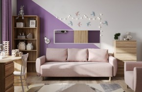 Диван-кровать Тулисия светло-розовый, ткань рогожка в Дегтярске - degtyarsk.ok-mebel.com | фото
