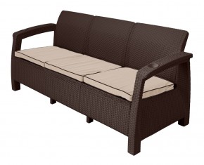 Диван Yalta Premium Sofa 3 Set (Ялта) шоколадный (+подушки под спину) в Дегтярске - degtyarsk.ok-mebel.com | фото
