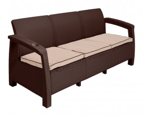 Диван Yalta Premium Sofa 3 Set (Ялта) шоколадный (+подушки под спину) в Дегтярске - degtyarsk.ok-mebel.com | фото 2