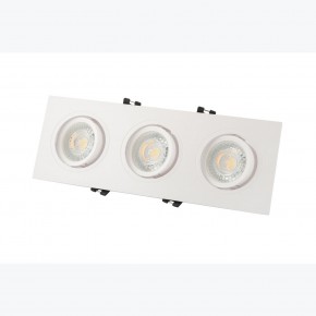 DK3023-WH Встраиваемый светильник, IP 20, 10 Вт, GU5.3, LED, белый, пластик в Дегтярске - degtyarsk.ok-mebel.com | фото 3