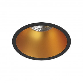DK3026-BG Встраиваемый светильник, IP 20, 10 Вт, GU5.3, LED, черный/золотой, пластик в Дегтярске - degtyarsk.ok-mebel.com | фото
