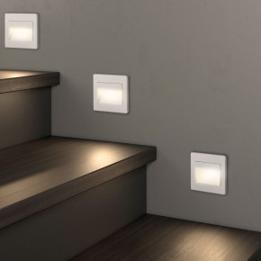 DK3050-WH Светильник встраиваемый в стену, IP 20, LED 3000, 1 Вт, белый, пластик в Дегтярске - degtyarsk.ok-mebel.com | фото 6