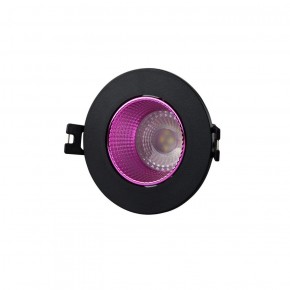 DK3061-BK+PI Встраиваемый светильник, IP 20, 10 Вт, GU5.3, LED, черный/розовый, пластик в Дегтярске - degtyarsk.ok-mebel.com | фото