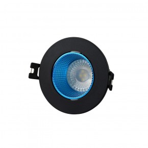 DK3061-BK+СY Встраиваемый светильник, IP 20, 10 Вт, GU5.3, LED, черный/голубой, пластик в Дегтярске - degtyarsk.ok-mebel.com | фото