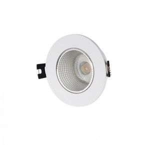 DK3061-WH+CH Встраиваемый светильник, IP 20, 10 Вт, GU5.3, LED, белый/хром, пластик в Дегтярске - degtyarsk.ok-mebel.com | фото