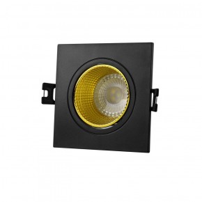 DK3071-BK+YE Встраиваемый светильник, IP 20, 10 Вт, GU5.3, LED, черный/желтый, пластик в Дегтярске - degtyarsk.ok-mebel.com | фото 1