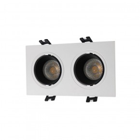 DK3072-WH+BK Встраиваемый светильник, IP 20, 10 Вт, GU5.3, LED, белый/черный, пластик в Дегтярске - degtyarsk.ok-mebel.com | фото
