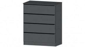 ЭЛЕГАНТ Комод 4 ящика (графит) в Дегтярске - degtyarsk.ok-mebel.com | фото