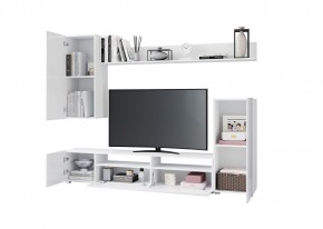 Гостиная Лира МДФ (Белый/Белый глянец) в Дегтярске - degtyarsk.ok-mebel.com | фото 2