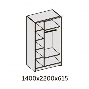 ИННЭС-5 Шкаф-купе 2-х дв. 1400 (1дв. Ф1 - бодега белая, 1дв. Ф2 - зеркало) в Дегтярске - degtyarsk.ok-mebel.com | фото 2