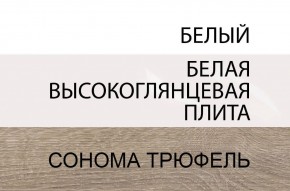 Комод 2D-1S/TYP 34, LINATE ,цвет белый/сонома трюфель в Дегтярске - degtyarsk.ok-mebel.com | фото 3