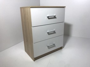 Комод 3 ящика (дуб сонома/белый) в Дегтярске - degtyarsk.ok-mebel.com | фото