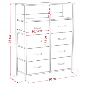 Комод Leset Локи 8 ящ. с полкой в Дегтярске - degtyarsk.ok-mebel.com | фото 12