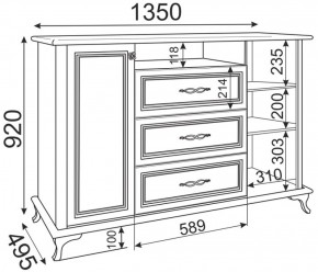 Комод М03 Скарлетт (бодега светлая) в Дегтярске - degtyarsk.ok-mebel.com | фото 2