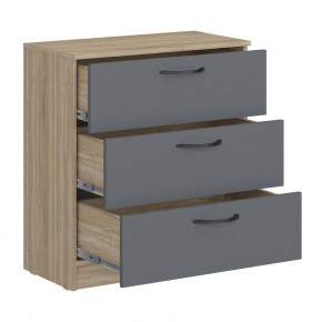 Комод мини Дублин (Дуб Сонома/Графит) в Дегтярске - degtyarsk.ok-mebel.com | фото 2