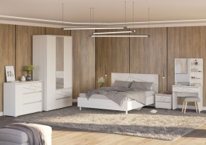 АДЕЛИНА Комод с 1дв и 3-мя ящ (белый рамух) в Дегтярске - degtyarsk.ok-mebel.com | фото 3