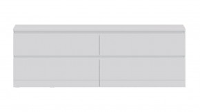 Комод Варма 4Д низкий с четырьмя выдвижными ящиками, цвет белый в Дегтярске - degtyarsk.ok-mebel.com | фото 2