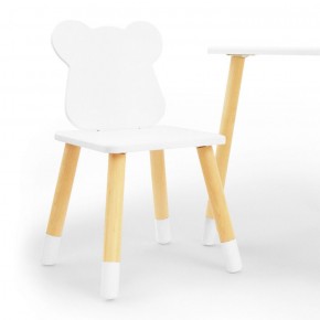 Комплект детской мебели стол и два стула Мишутка (Белый/Белый/Береза) в Дегтярске - degtyarsk.ok-mebel.com | фото