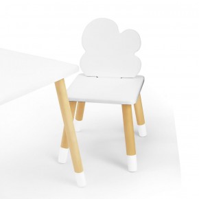 Комплект детской мебели стол и два стула Облачко (Белый/Белый/Береза) в Дегтярске - degtyarsk.ok-mebel.com | фото 1