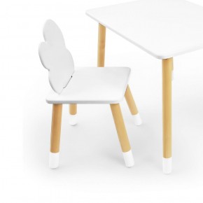 Комплект детской мебели стол и два стула Облачко (Белый/Белый/Береза) в Дегтярске - degtyarsk.ok-mebel.com | фото 2