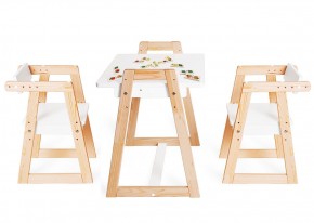 Комплект детской мебели стол и  два стула Я САМ "Лофт-Дуо" (Белый) в Дегтярске - degtyarsk.ok-mebel.com | фото