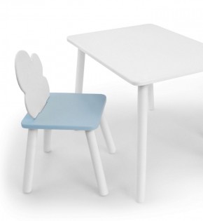 Комплект детской мебели стол и стул Облачко (Белый/Голубой/Белый) в Дегтярске - degtyarsk.ok-mebel.com | фото